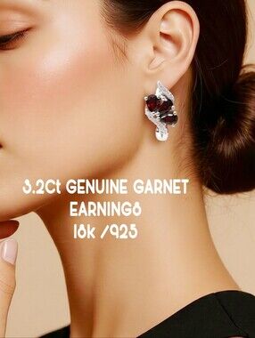 3.2Ct GENUINE GARNET EARNINGS